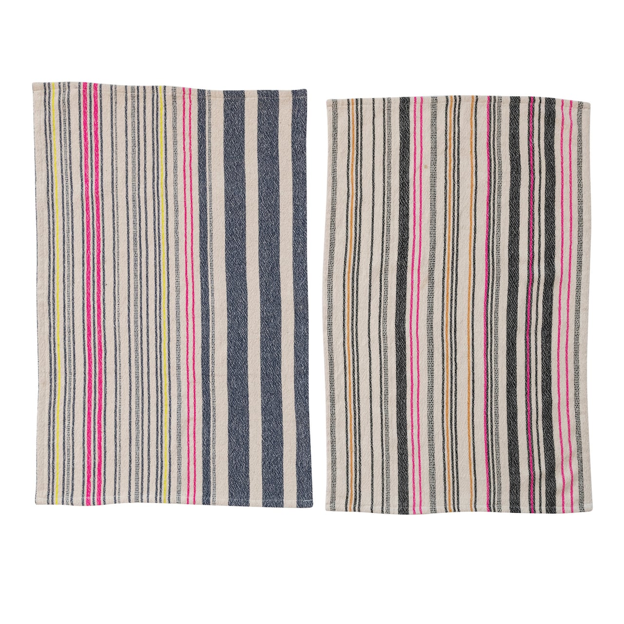 Hello Honey® Multicolor Striped Cotton Tea Towel Set